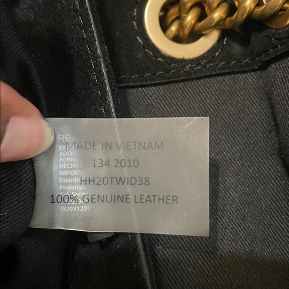 Rebecca Minkoff Chic Black and Gold Chain Shoulder Bag - Picture 9 of 9